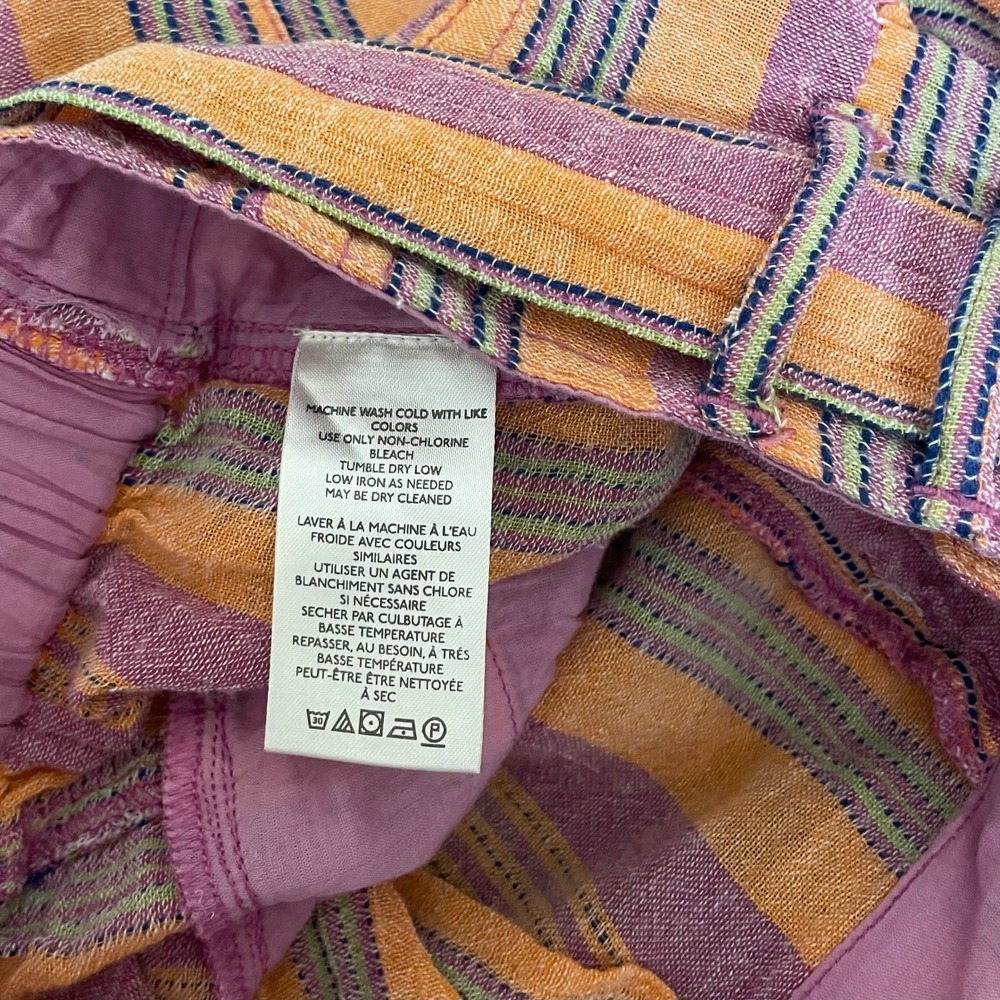 FREE PEOPLE Barbados Bloom Belted Cuffed Shorts‎ Tropical Stripes Vacation 6 - Picture 14 of 15